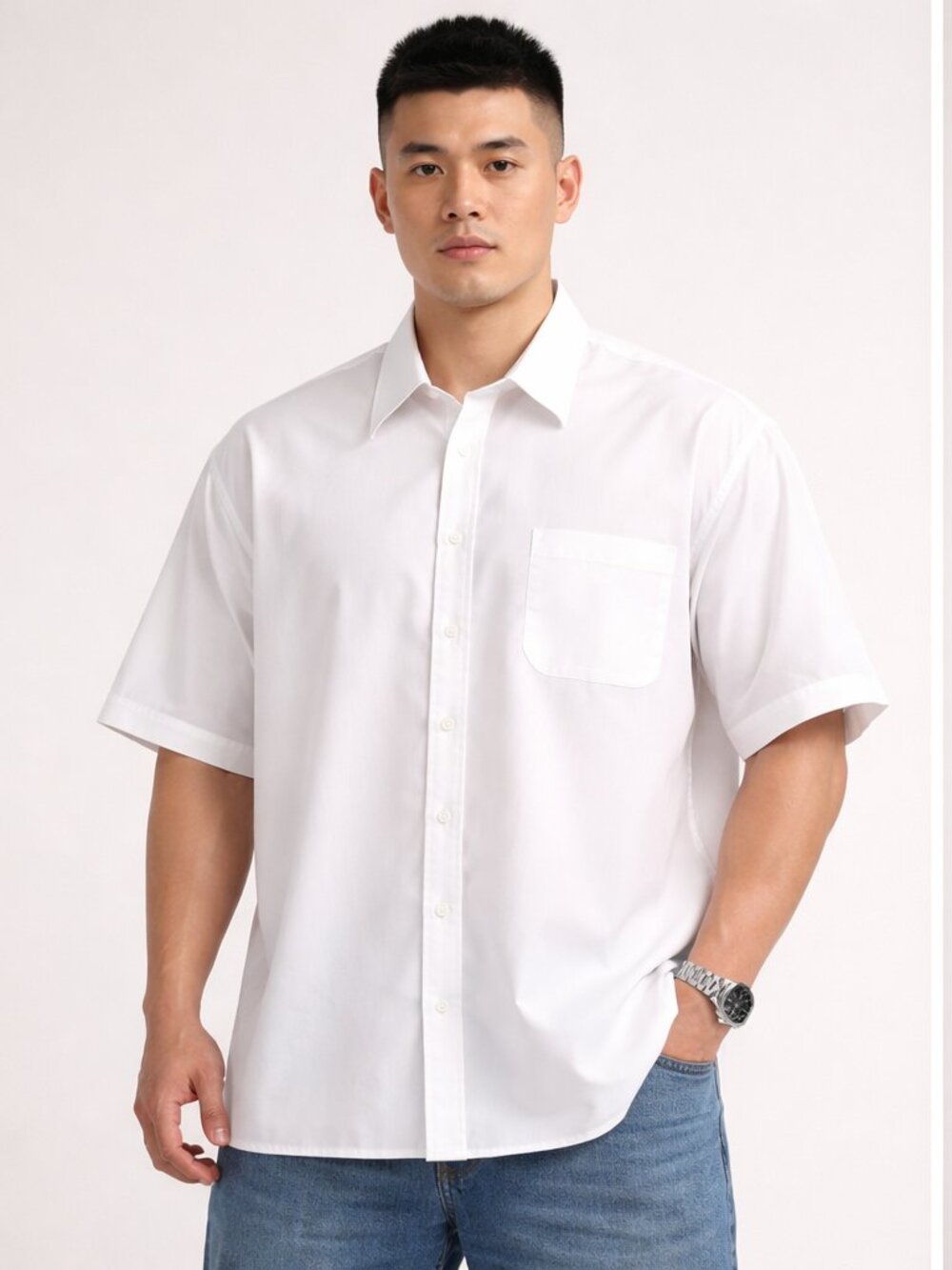 Calvin Klein Short Sleeve Poplin Shirt XXL NWT